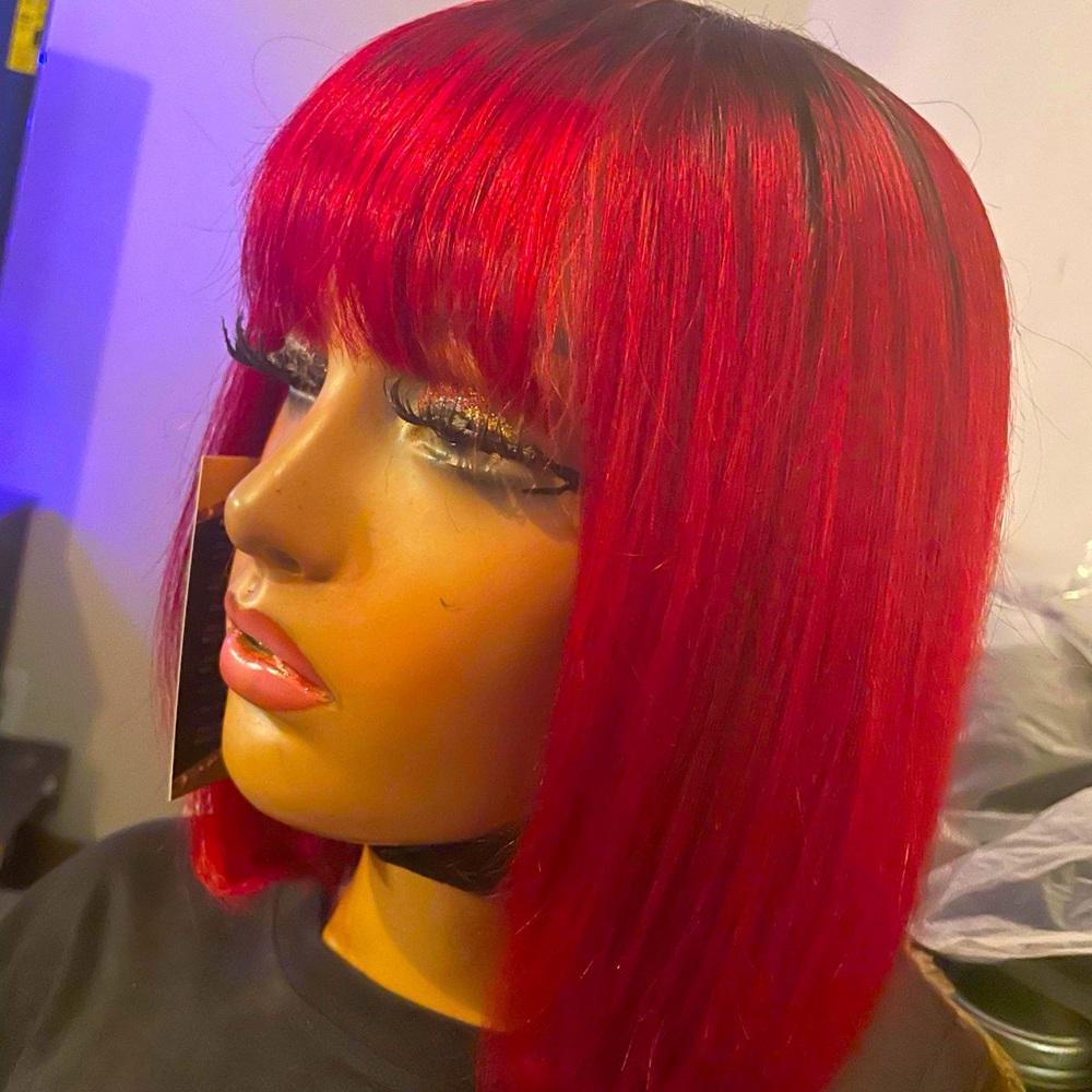 100% Human hair bob wig . Hair last 2-3 years with proper care